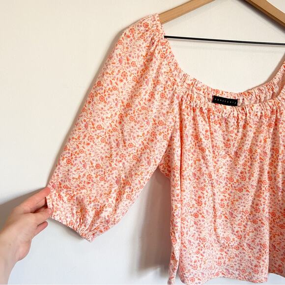 Sanctuary Chloe Floral Top Orange Size M - Picture 7 of 10